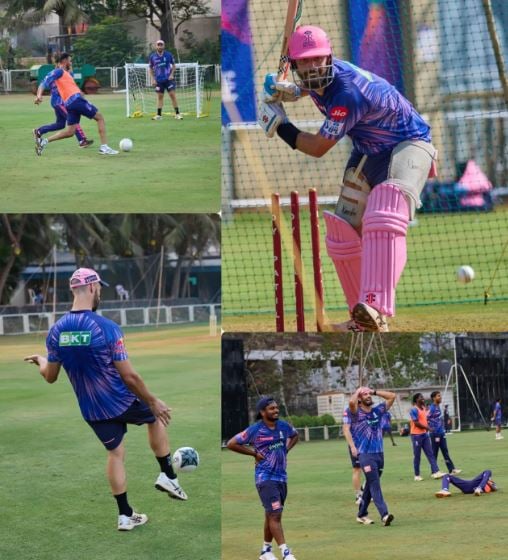 Daryl Mitchell during practice session for Rajasthan Royals