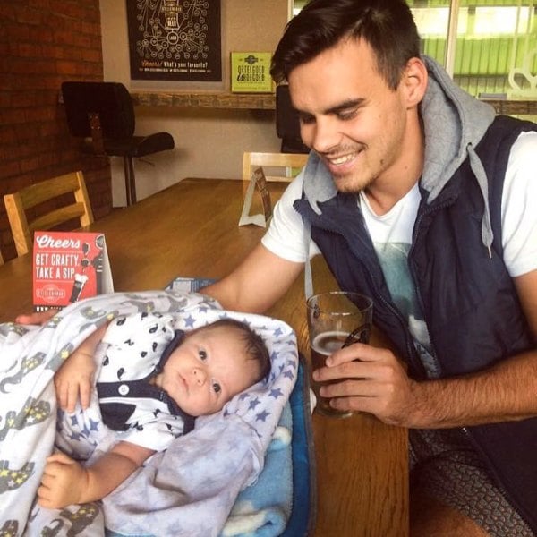 David Bedingham enjoying alcohol