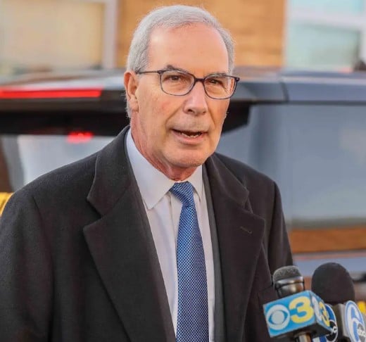 David C. Weiss addressing a press conference during the investigations into Hunter Biden