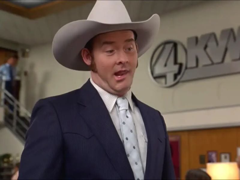 David Koechnar in a still from Anchorman The Legend of Ron Burgundy