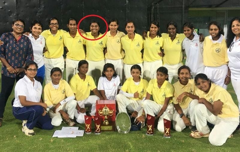 Dayalan Hemalatha with teammates in Challenger trophy