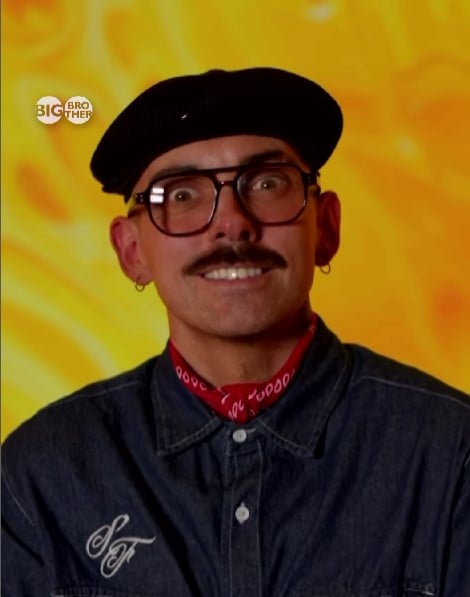 Dean Smith in a still from the television reality show Big Brother 21 (UK)