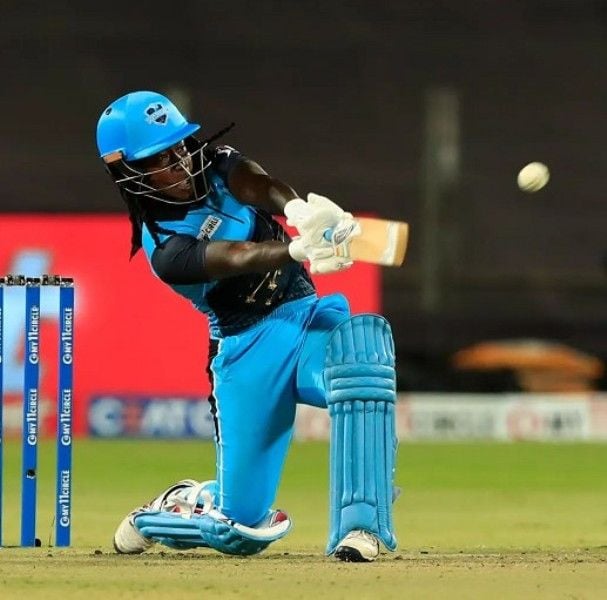 Deandra Dottin playing a match for Supernovas in Women