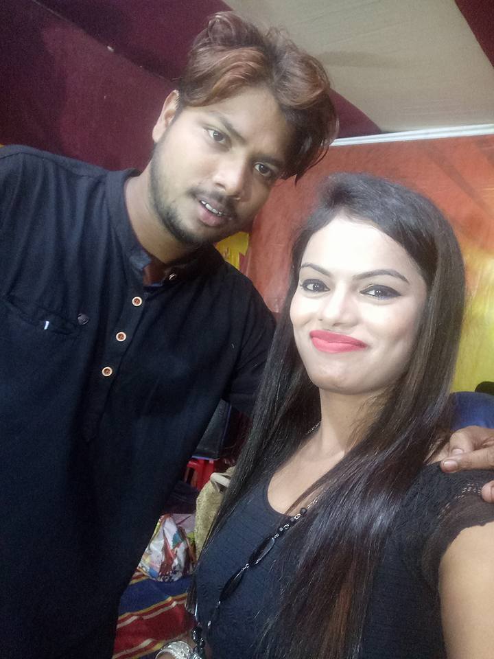 Debesh Pati (left) during his early singing career