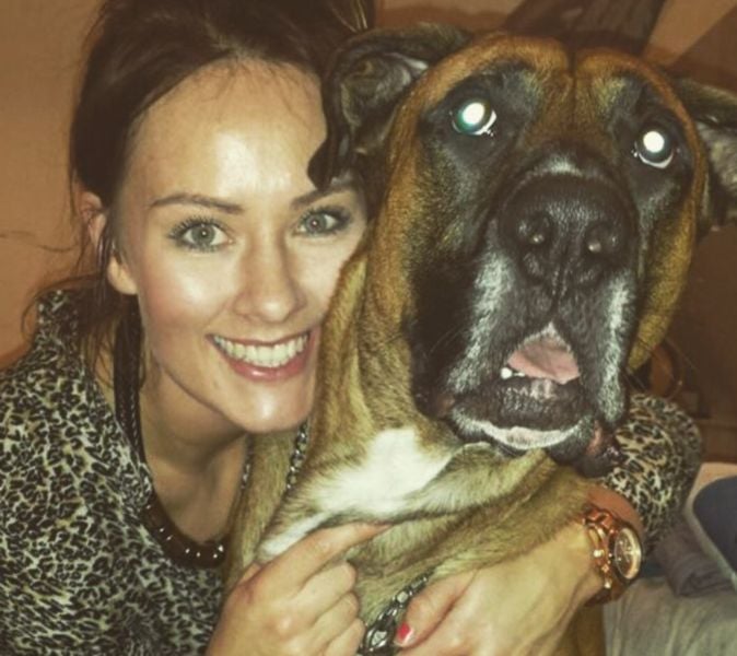 Dee Devlin with her dog