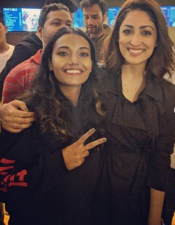 Dee MC with Yami Gautam at the Uri movie premiere