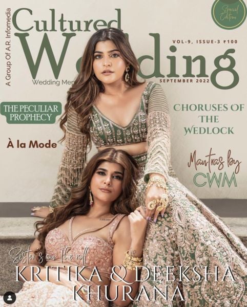 Deeksha Khurana and Kritika Khurana on the cover of the magazine named 