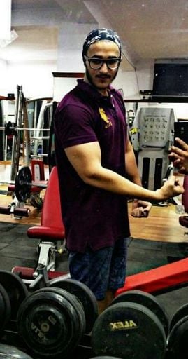 Deep Kalsi during his workout