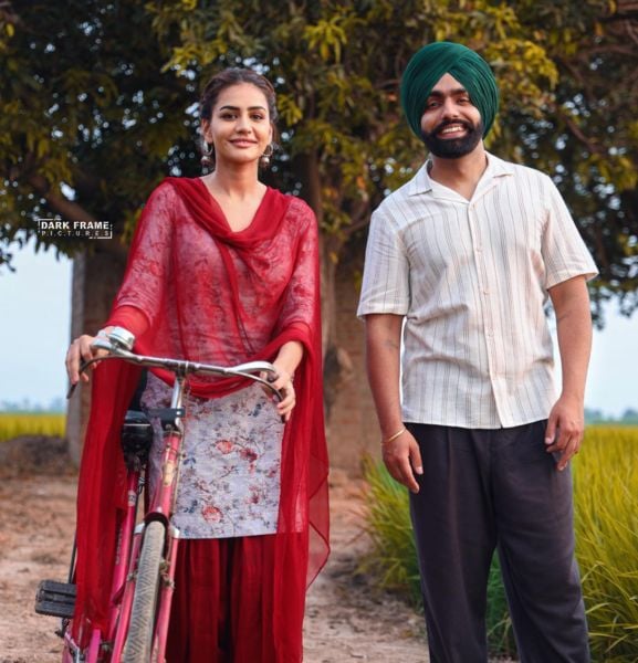 Deep Sehgal with actor Ammy Virk on the shoot of the Punjabi film titled 