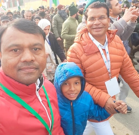 Deepak Baij during the Bharat Jodo Yatra