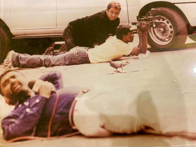 Deepak Chaurasia (below) while reporting the 2008 Mumbai terror attacks