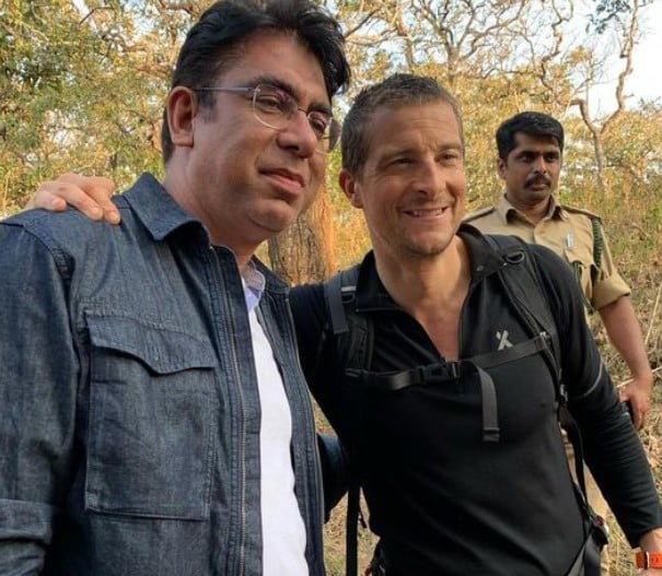 Deepak Dhar with Bear Grylls