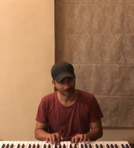 Deepak Dobriyal playing the casio