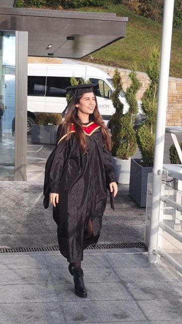 Deepti Mallik in her valedictorian outfit