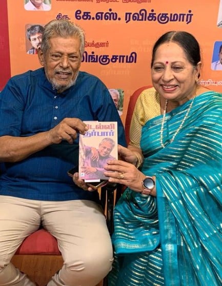 Delhi Ganesh while promoting his book Delhi Durbar in 2023