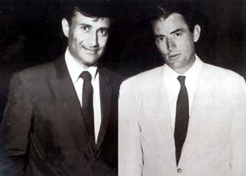 Dev Anand and Gregory Peck