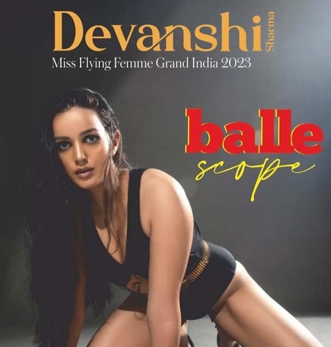 Devanshi Sharma featured on a magazine cover