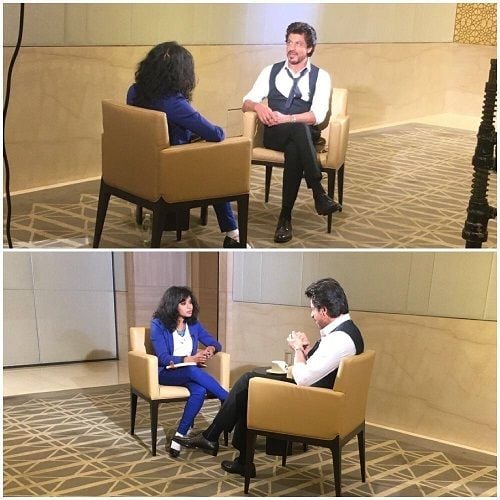 Devi Nagavalli Taking the Interview of Shah Rukh Khan