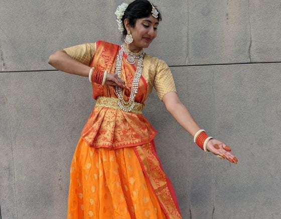 Devi Snigdha Muppala while performing kathak moves