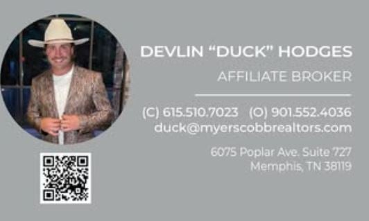 Devlin Hodges poster as a real estate agent