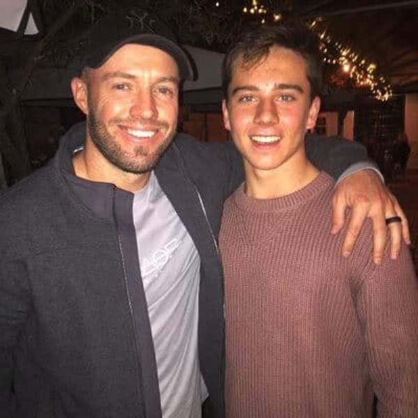 Dewald Brevis with AB de Villiers