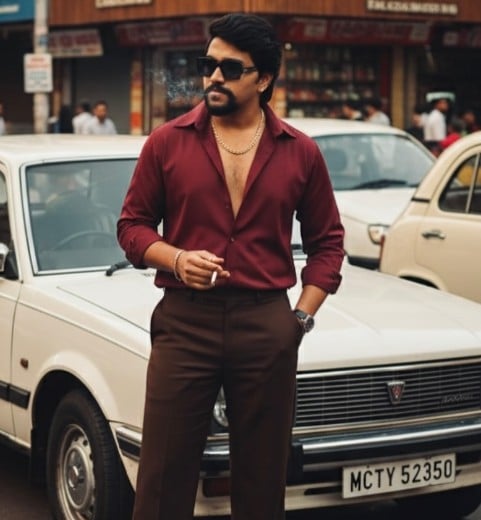 Dhanush Raj while smoking a cigarette