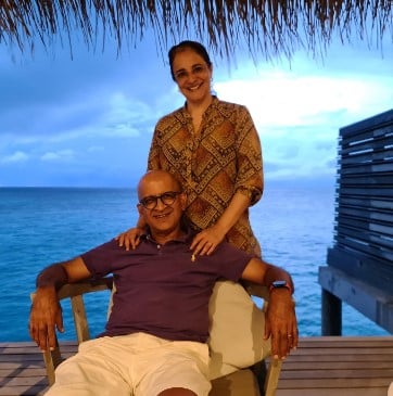 Dhaval Buch with his wife during a trip