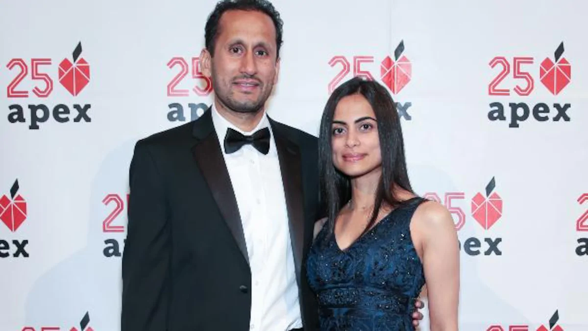 Dhivya with her husband Raj Suryadevara
