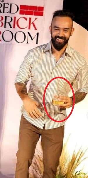 Dhruv Barman drinking alcohol