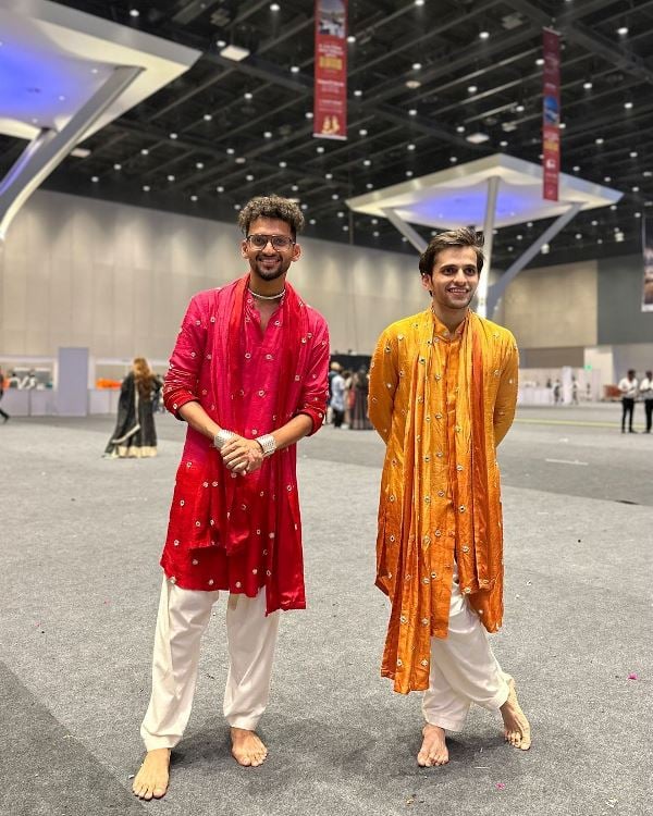 Dhruv Shah with his friend and co-founder of Funcho Shyam Sharma