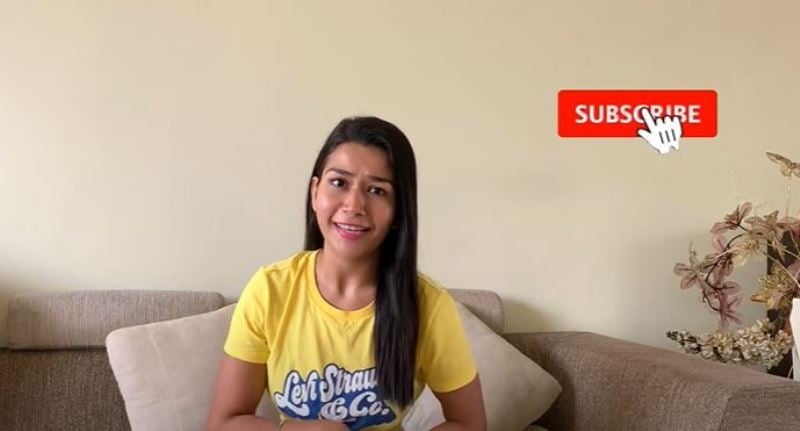 Dhruvi Nanda in a still from one of her YouTube videos