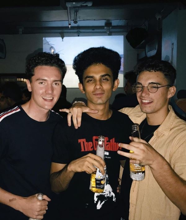 Dhruvin Busa drinking beer