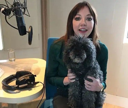 Diane Morgan with her pet dog