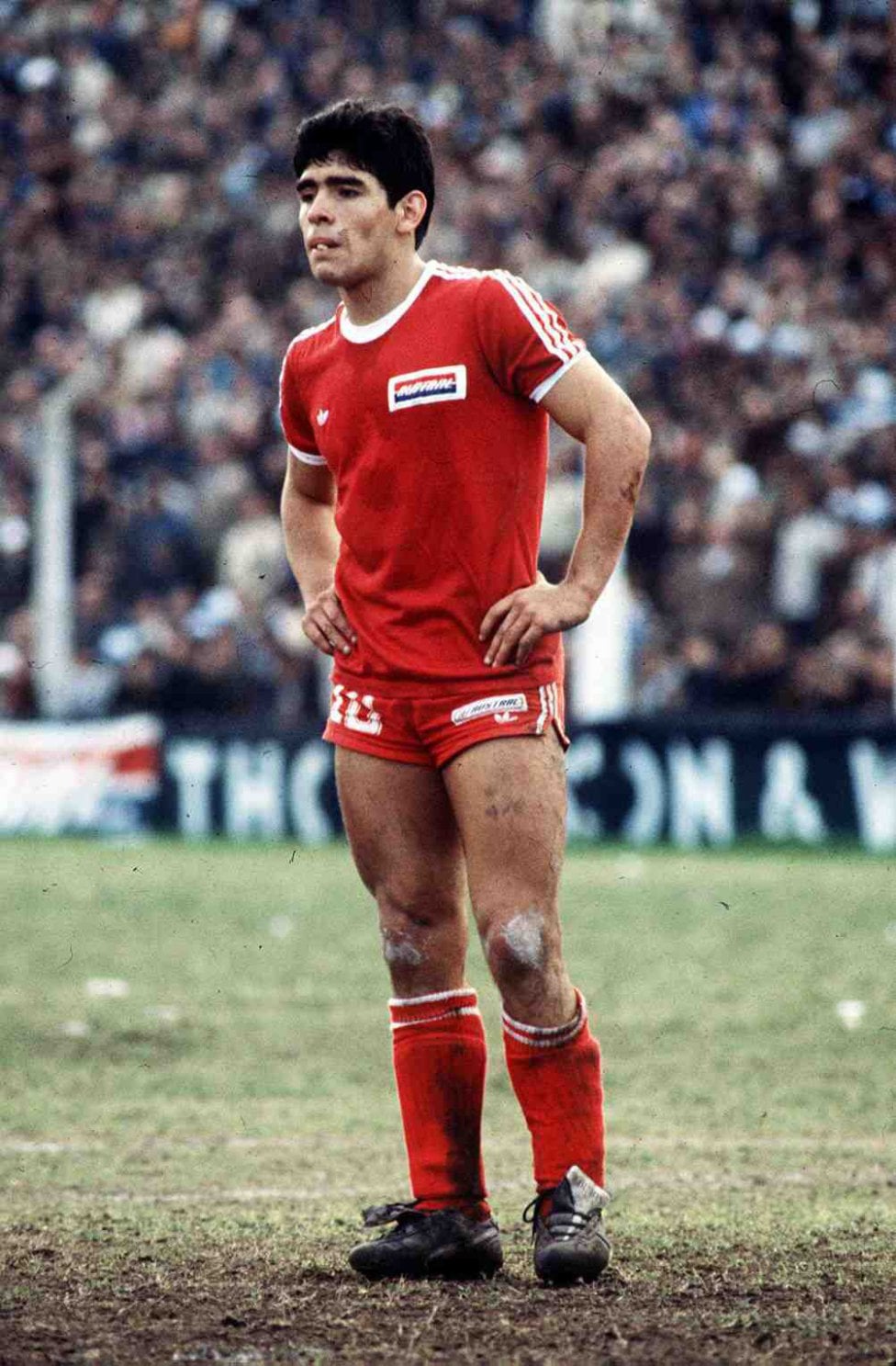Diego Maradona playing for Argentinos Juniors