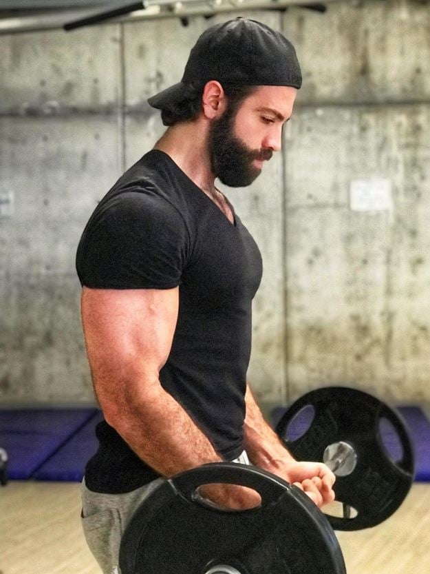 Diego de Erice during his workout session