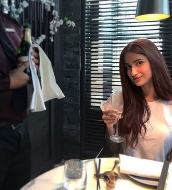 Diksha Singh drinking alcohol