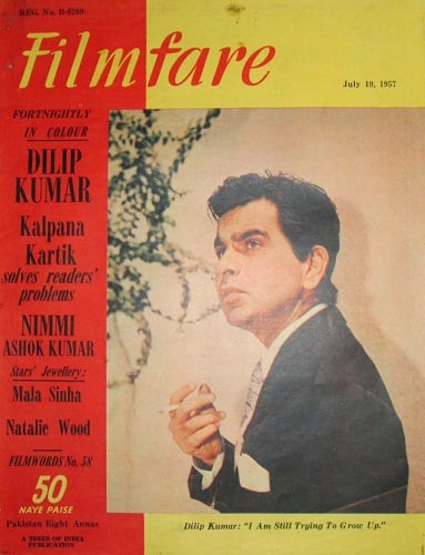 Dilip Kumar featured on the Filmfare magazine