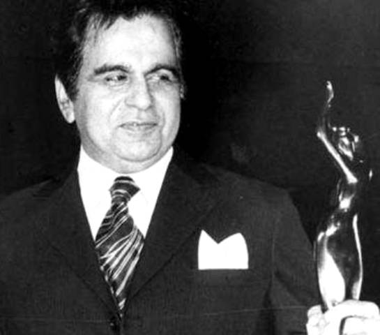 Dilip Kumar with his Filmfare Award