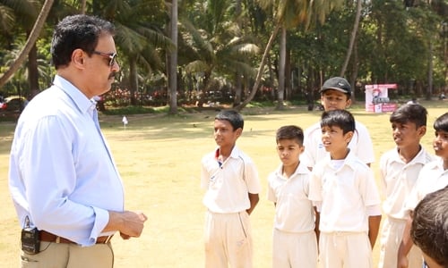 Dilip Vengsarkar in his academy