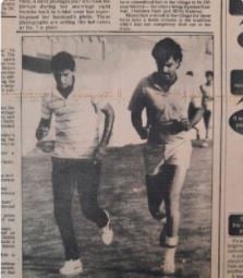 Dilip Vengsarkar with Mohammed Azharuddin after taking over the captaincy of team india