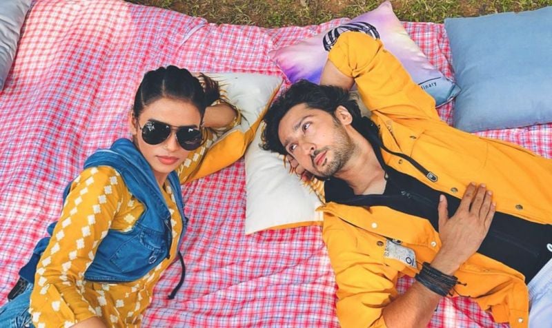 Diljot Chhabra (left) during the shoot of the Hindi drama TV series titled 