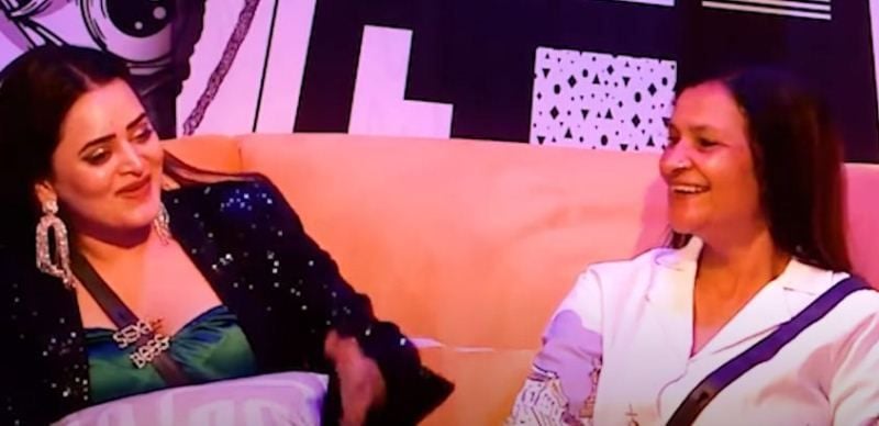 Dimple Malhan (right) in the Bigg Boss House