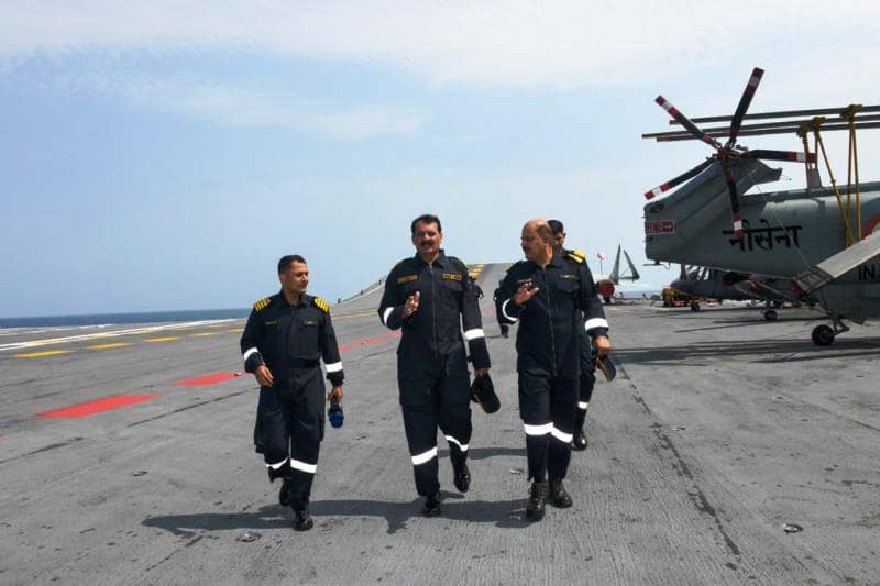 Dinesh Kumar onboard an aircraft career of the Indian Navy
