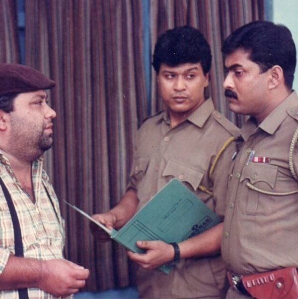 Dinesh Phadnis (centre) in a still from the TV series