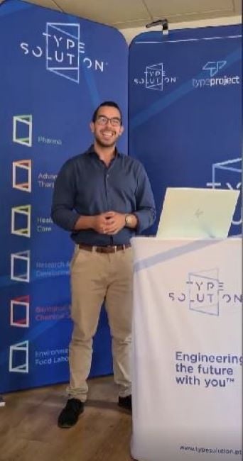 Diogo Pires during his presentation for Type Solution SA