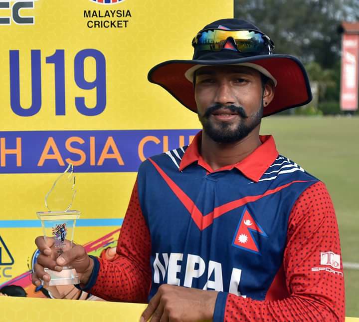 Dipendra Singh Airee playing in Under-19 Asia Cup