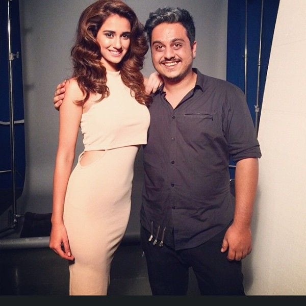 Disha Patani With Her Hairstylist