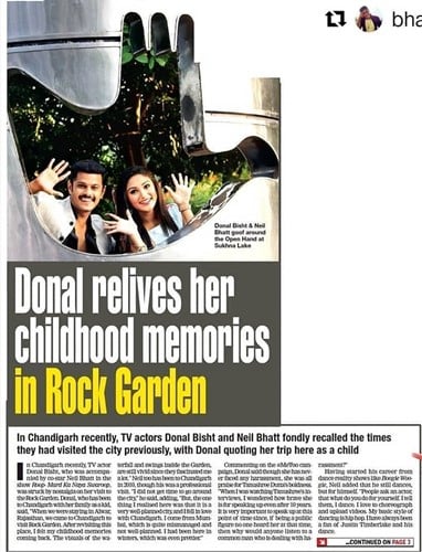 Donal Bisht and Neil Bhatt during their Chandigarh visit