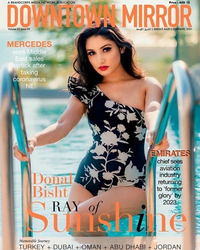 Donal Bisht on the cover page of Downtown Mirror magazine