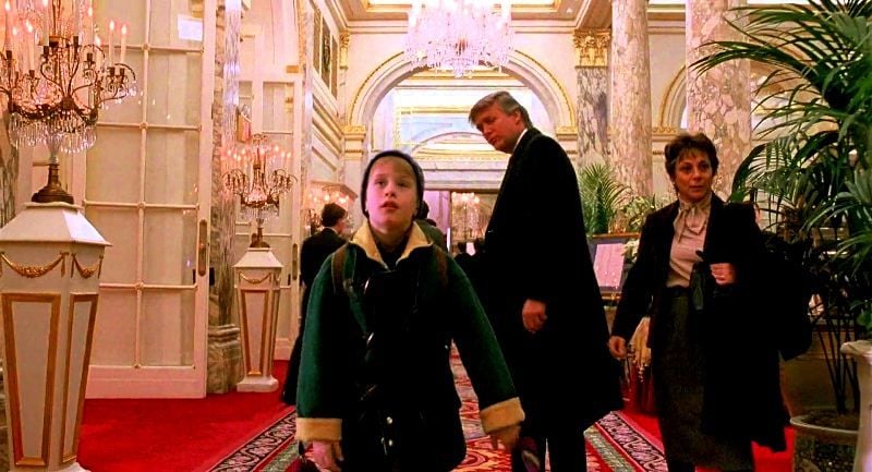 Donald Trump (centre) in a scene from The Little Rascals